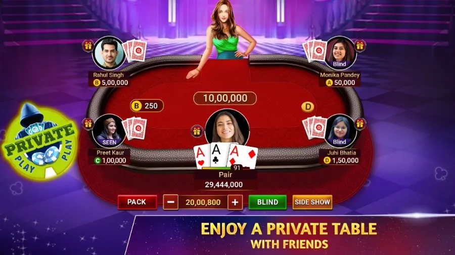Teen Patti Demo bonus